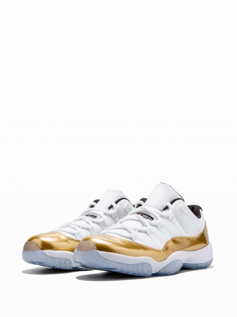 White / Gold Women's Nike Retro Low Closing Ceremony Air Jordan 11 | CBVQXG-763