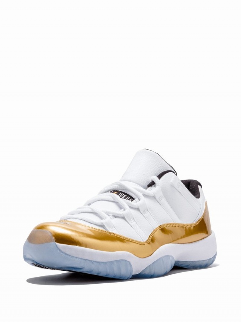 White / Gold Women's Nike Retro Low Closing Ceremony Air Jordan 11 | CBVQXG-763