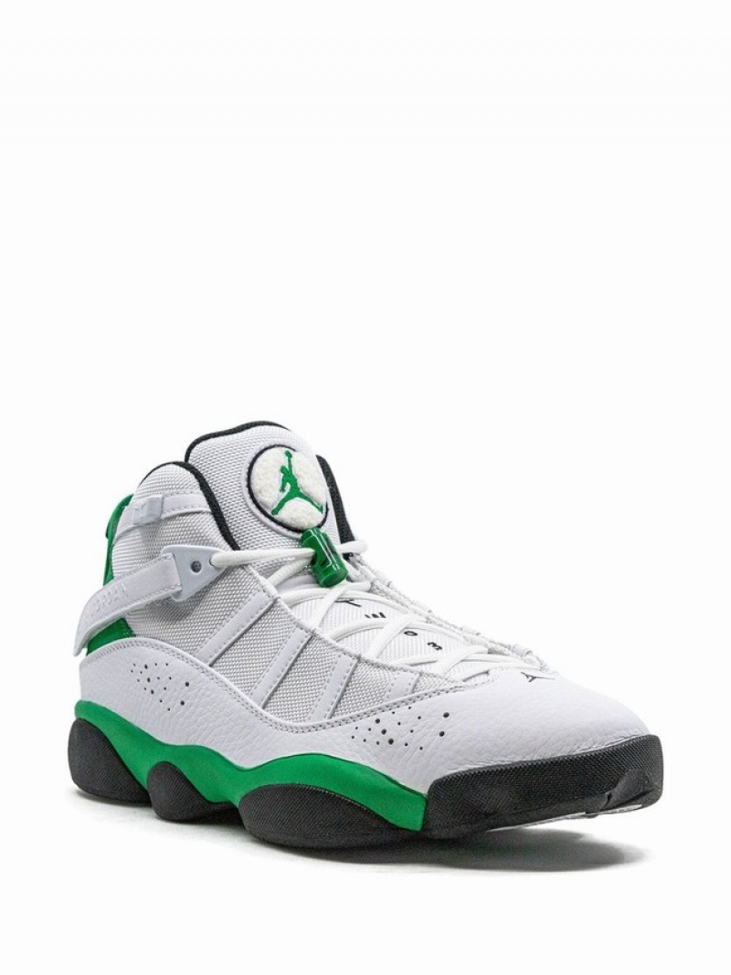 White / Green Men's Nike Rings Air Jordan 6 | ZHKIPM-259