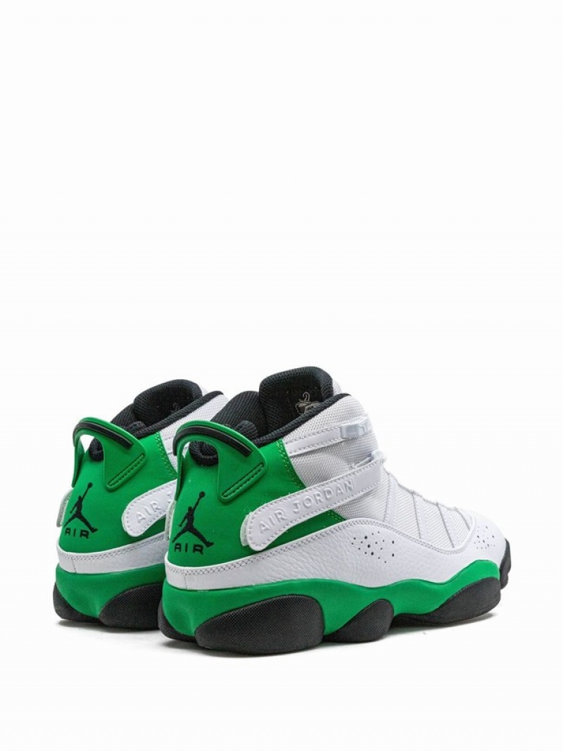 White / Green Men's Nike Rings Air Jordan 6 | ZHKIPM-259