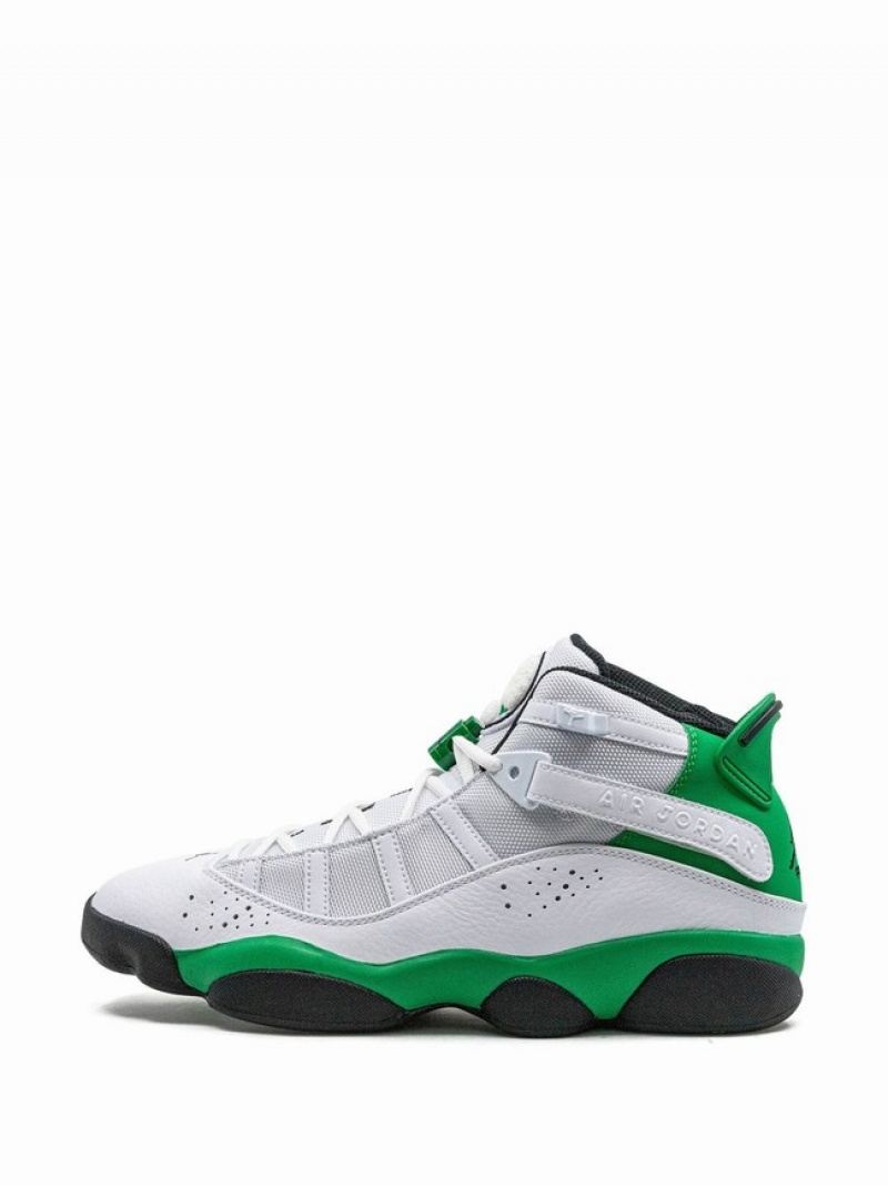 White / Green Men's Nike Rings Air Jordan 6 | ZHKIPM-259