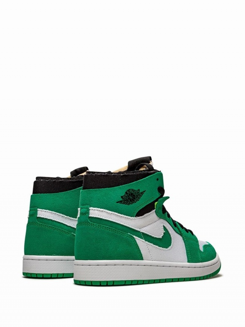 White / Green Men's Nike Zoom Comfort Stadium Air Jordan 1 | YEHTRX-382