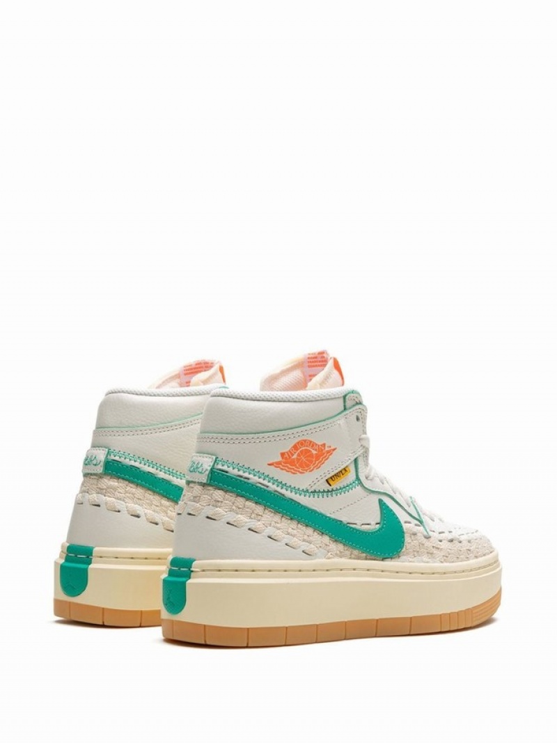 White / Green Women's Nike High Elevate Union x Bephies Beauty Supply Air Jordan 1 | BYZVMD-051