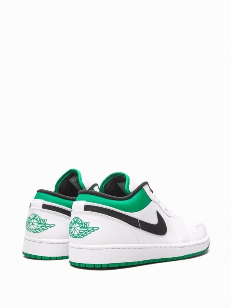 White / Green Women's Nike Low White/Lucky Air Jordan 1 | PKEHZJ-265