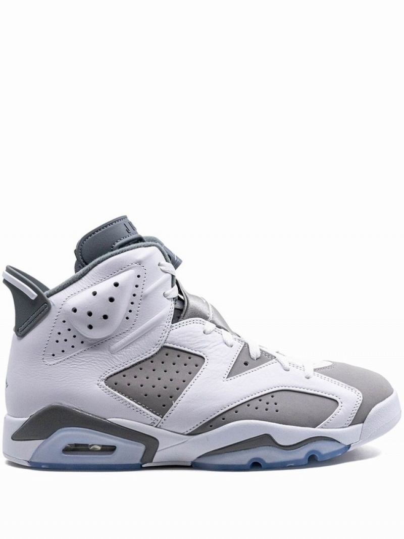 White / Grey Men\'s Nike Cool Air Jordan 6 | BGVQXZ-068