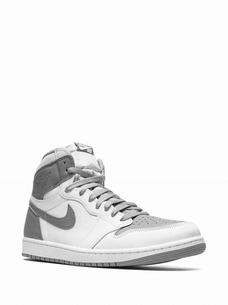 White / Grey Men's Nike High OG Stealth Air Jordan 1 | LHUNOM-984