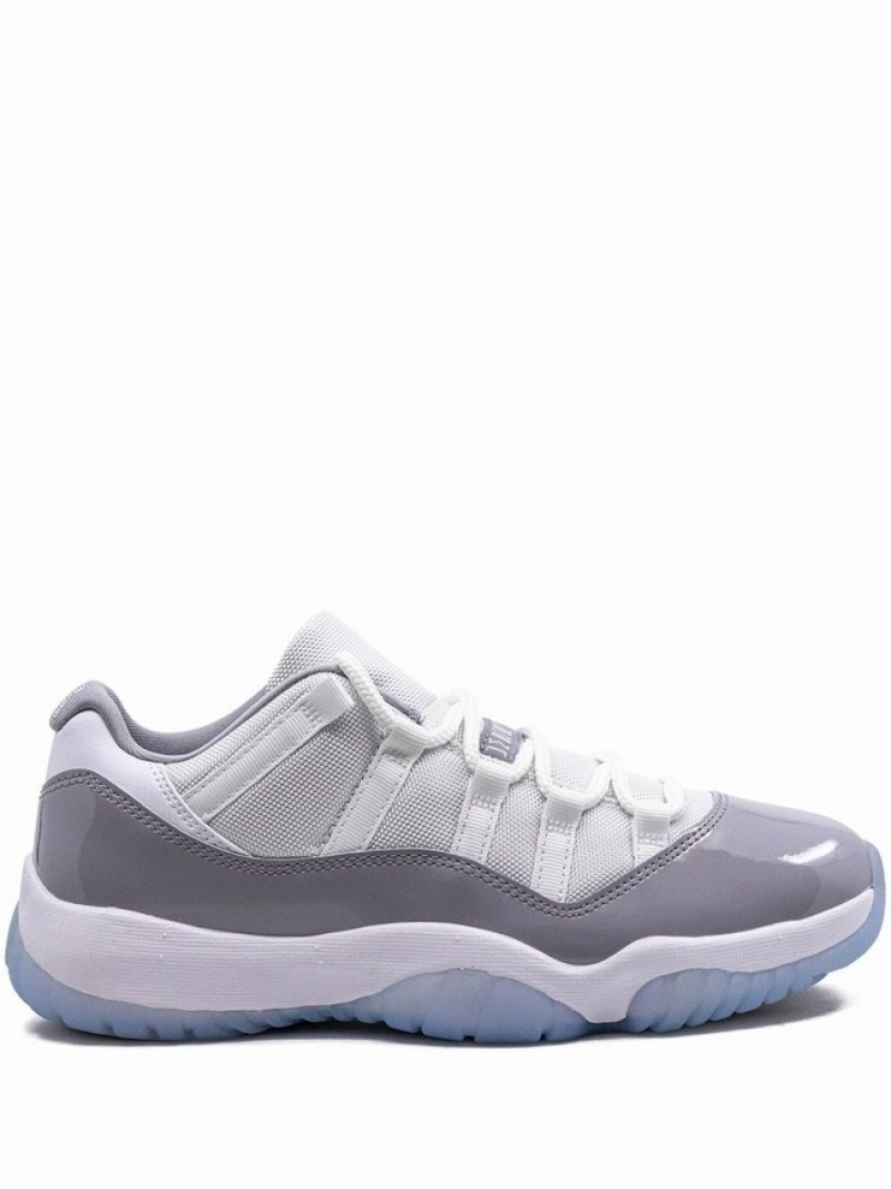 White / Grey Men\'s Nike Low Air Jordan 11 | WCDNAI-308