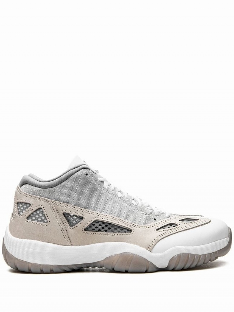 White / Grey Men\'s Nike Low IE Light Orewood Brown Air Jordan 11 | FUVQPE-714