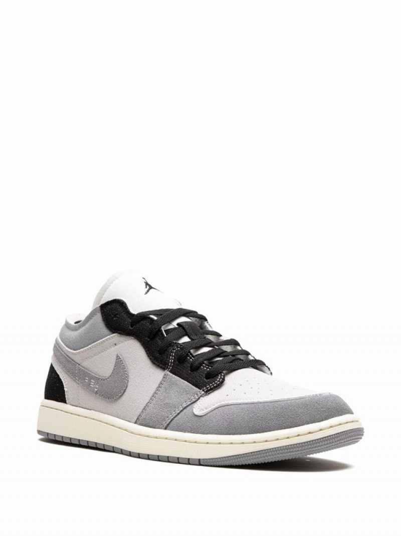 White / Grey Men's Nike Low SE Craft Cement Air Jordan 1 | PXMINV-734