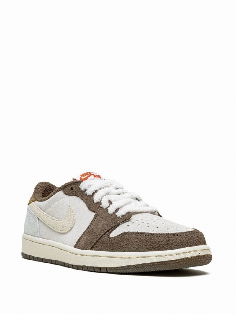 White / Grey Women's Nike Low Year Of The Rabbit Air Jordan 1 | HZTWXU-650