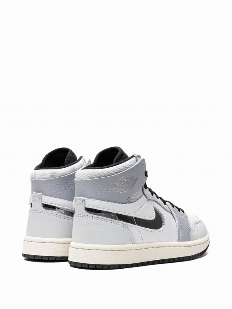 White / Grey Women's Nike Zoom CMFT 2 Metallic Silver Air Jordan 1 | FWRSAJ-486