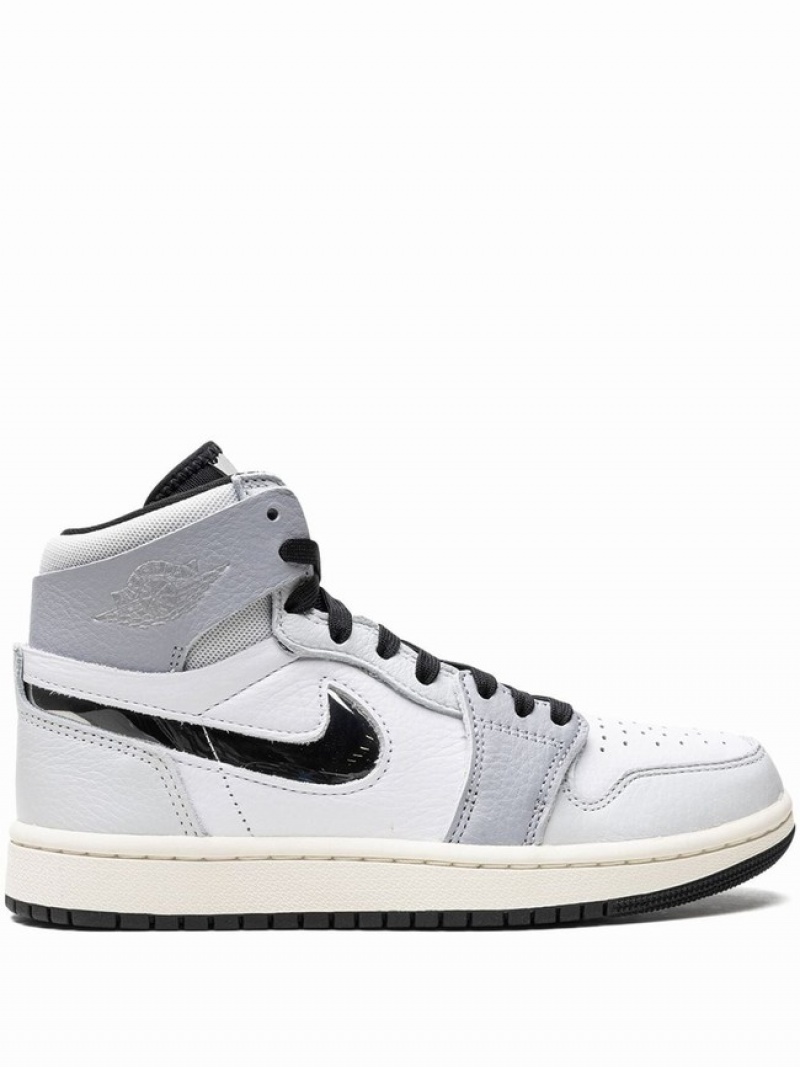 White / Grey Women\'s Nike Zoom CMFT 2 Metallic Silver Air Jordan 1 | FWRSAJ-486