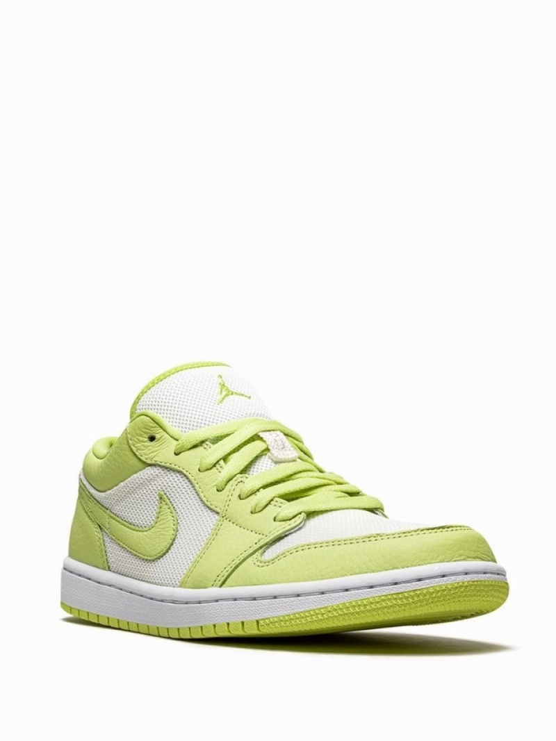 White / Light Green Women's Nike Low SE Limelight Air Jordan 1 | TGADJE-254