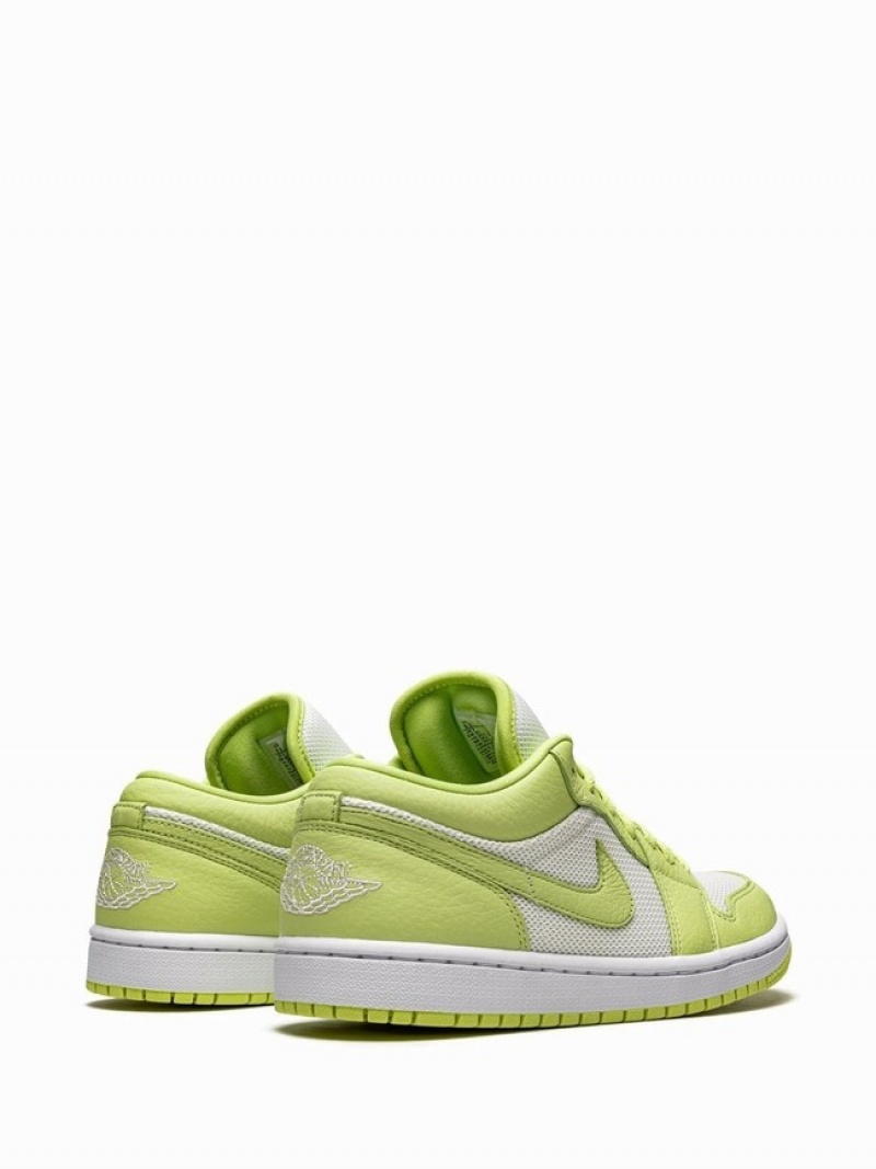 White / Light Green Women's Nike Low SE Limelight Air Jordan 1 | TGADJE-254