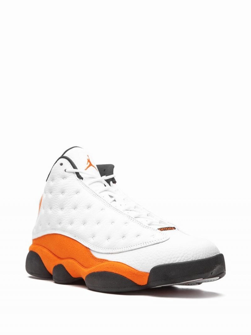 White / Orange Men's Nike Retro Starfish Air Jordan 13 | JRKETQ-018