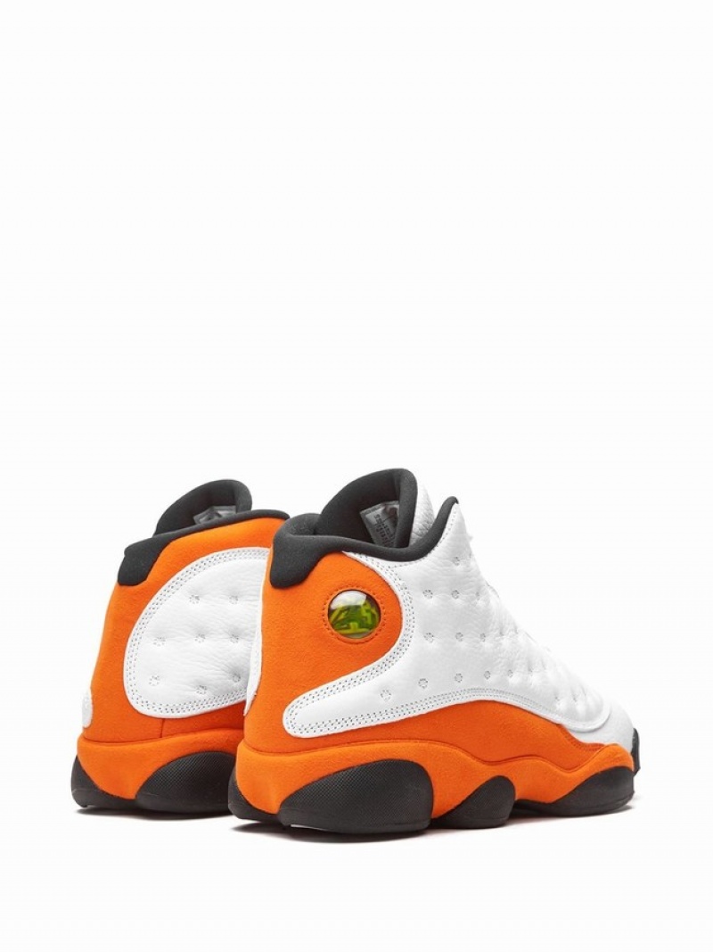 White / Orange Men's Nike Retro Starfish Air Jordan 13 | JRKETQ-018