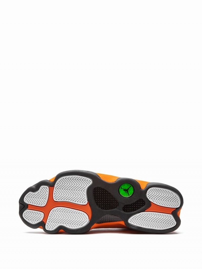 White / Orange Men's Nike Retro Starfish Air Jordan 13 | JRKETQ-018