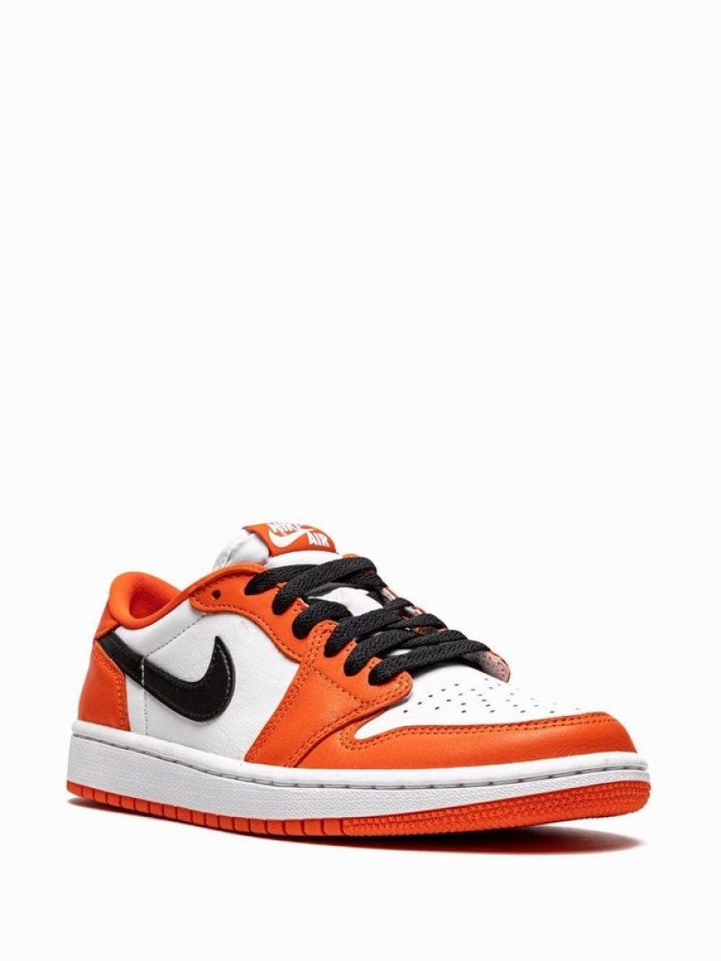 White / Orange Women's Nike Low Starfish Air Jordan 1 | BXHYDP-487