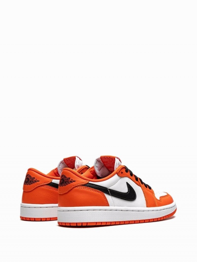 White / Orange Women's Nike Low Starfish Air Jordan 1 | BXHYDP-487