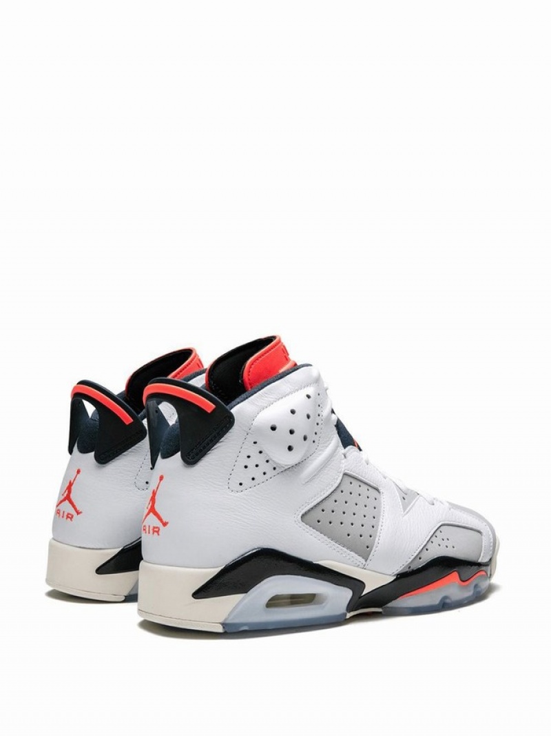 White / Orange Women's Nike Retro Air Jordan 6 | ZUSEQL-693