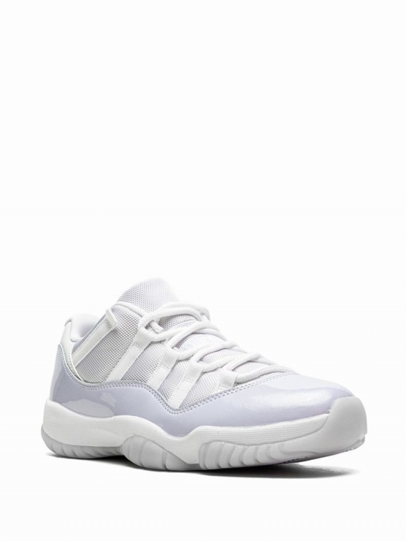 White / Purple Women's Nike Low Pure Violet Air Jordan 11 | RCUENW-036