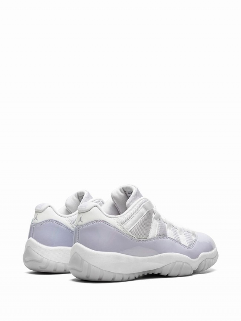 White / Purple Women's Nike Low Pure Violet Air Jordan 11 | RCUENW-036