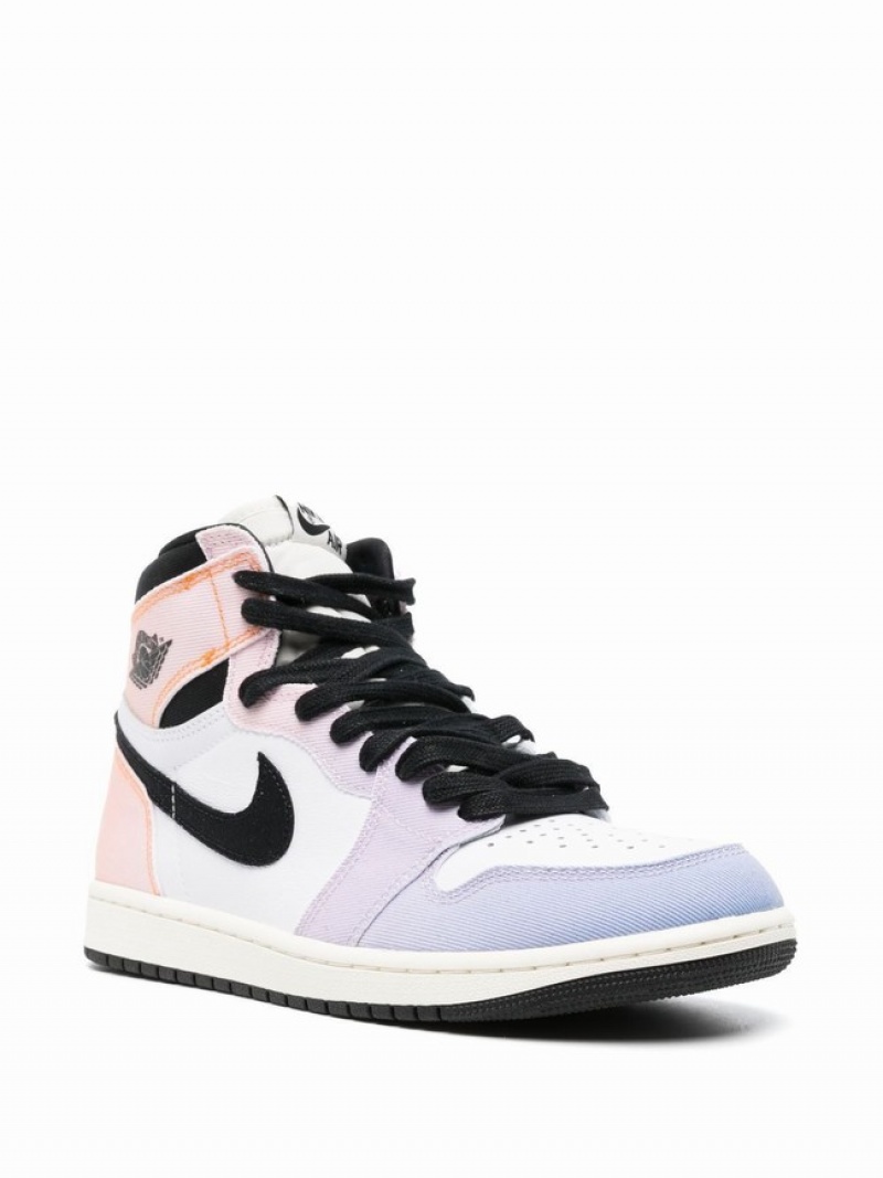 White / Purple / Pink Men's Nike High OG Air Jordan 1 | IJTHSR-738