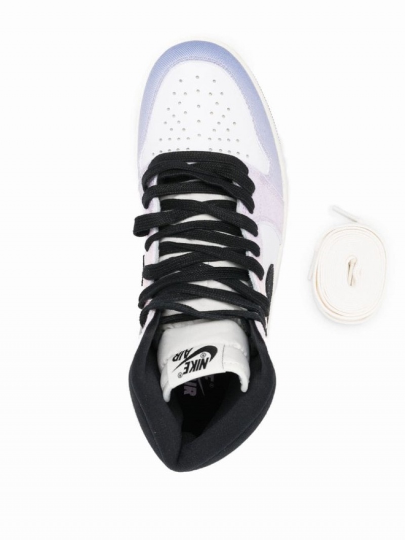 White / Purple / Pink Men's Nike High OG Air Jordan 1 | IJTHSR-738