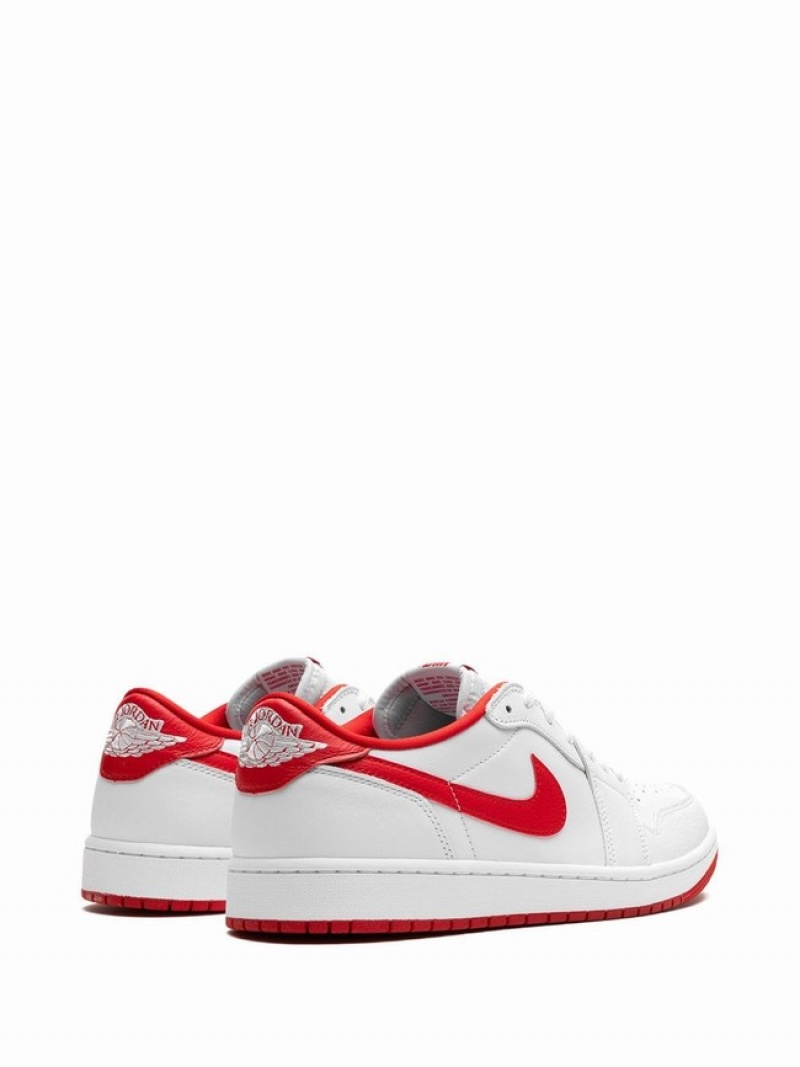 White / Red Men's Nike Low OG University Air Jordan 1 | OIMZSA-869