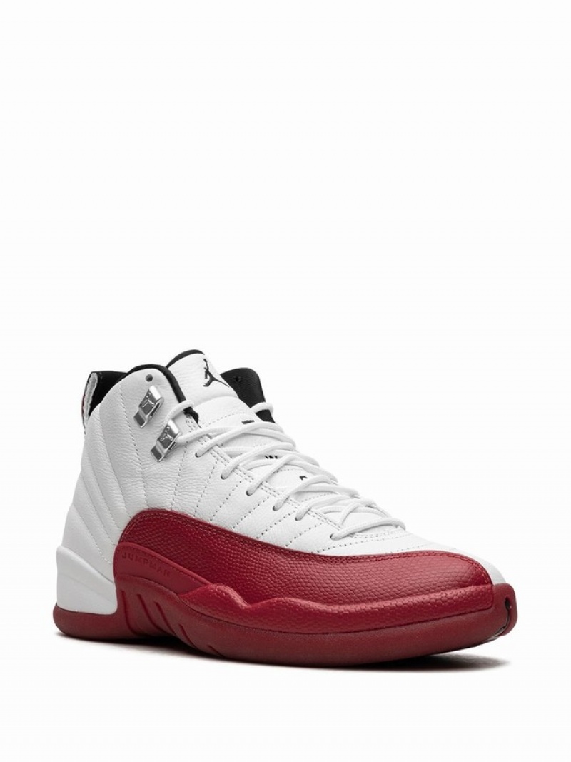 White / Red Men's Nike Retro Cherry 2023 Air Jordan 12 | XTOEVA-109