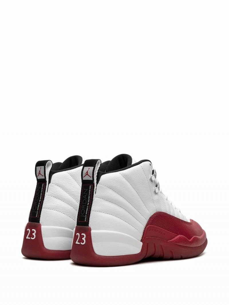 White / Red Men's Nike Retro Cherry 2023 Air Jordan 12 | XTOEVA-109