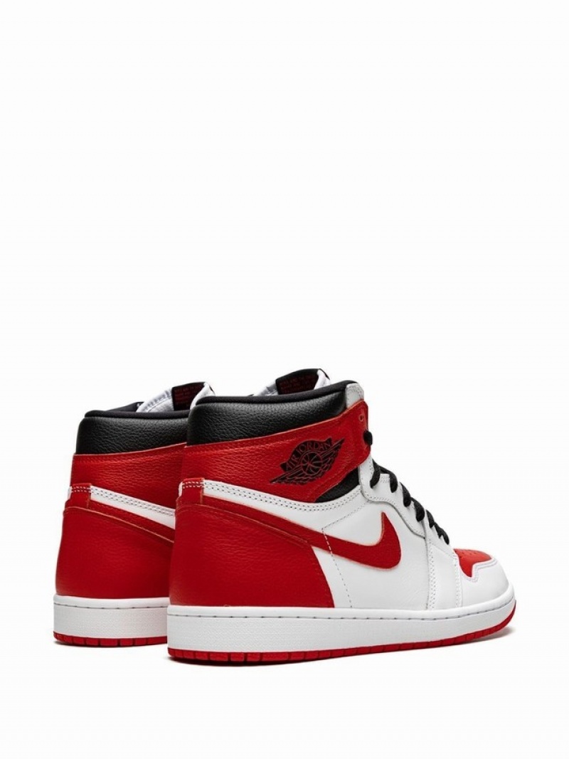 White / Red Men's Nike Retro High OG Heritage Air Jordan 1 | NCIVMA-780