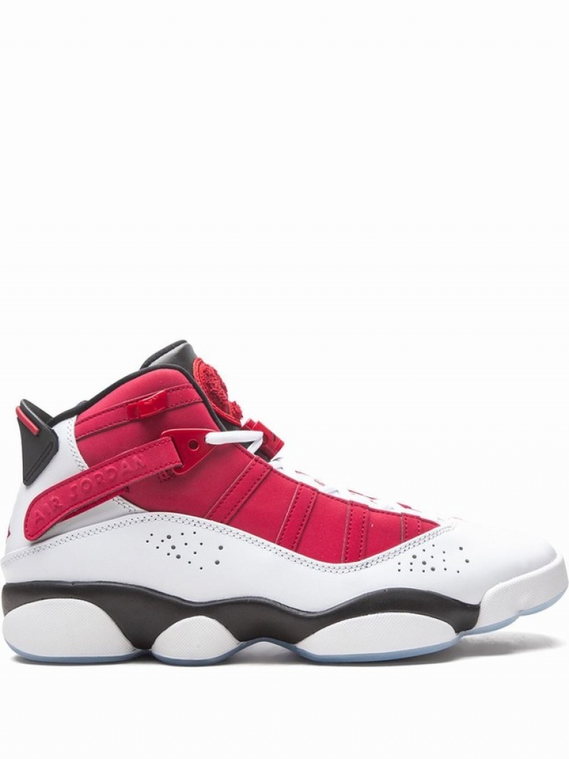 White / Red Men\'s Nike Rings Air Jordan 6 | VWSAQK-249