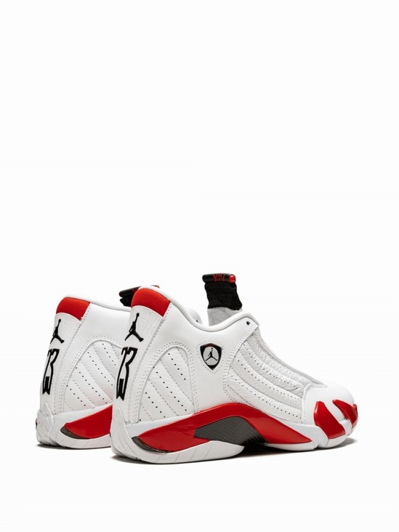 White / Red Women's Nike Candy Cane Air Jordan 14 | VKYQGM-216