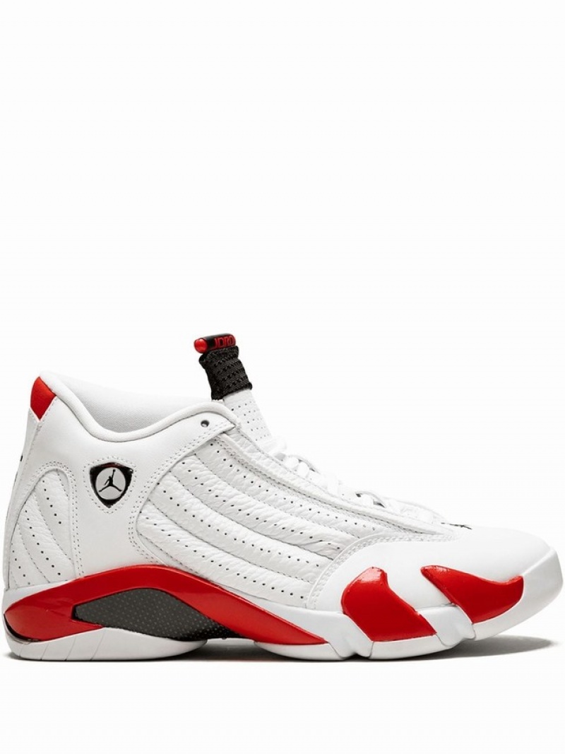 White / Red Women\'s Nike Candy Cane Air Jordan 14 | VKYQGM-216