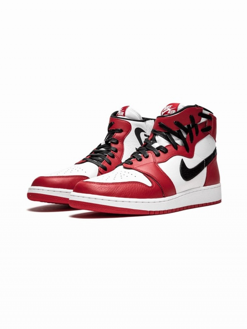 White / Red Women's Nike Rebel Air Jordan 1 | SBXWJY-643