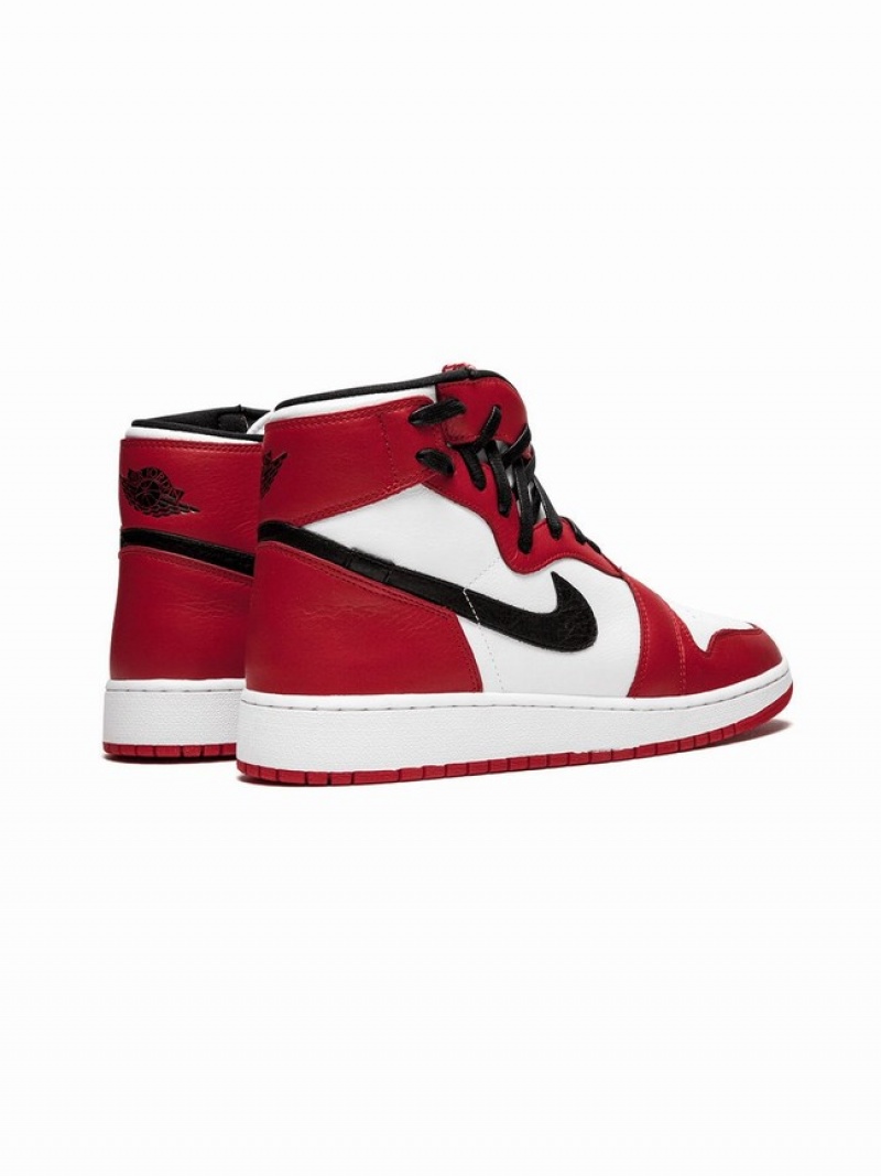 White / Red Women's Nike Rebel Air Jordan 1 | SBXWJY-643