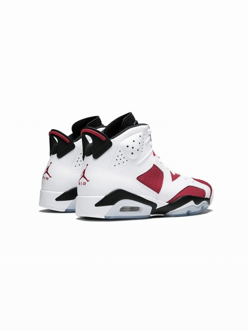 White / Red Women's Nike Retro Carmine Air Jordan 6 | CRPIBE-697