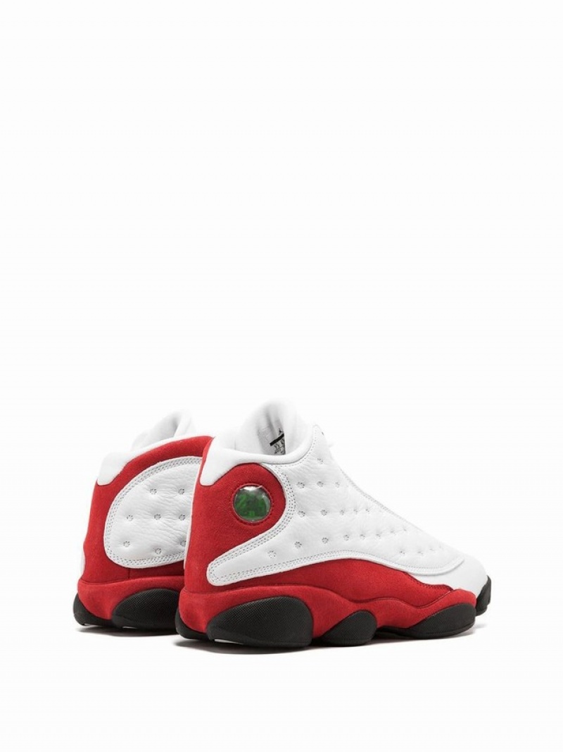 White / Red Women's Nike Retro Chicago Air Jordan 13 | JGTOCF-174