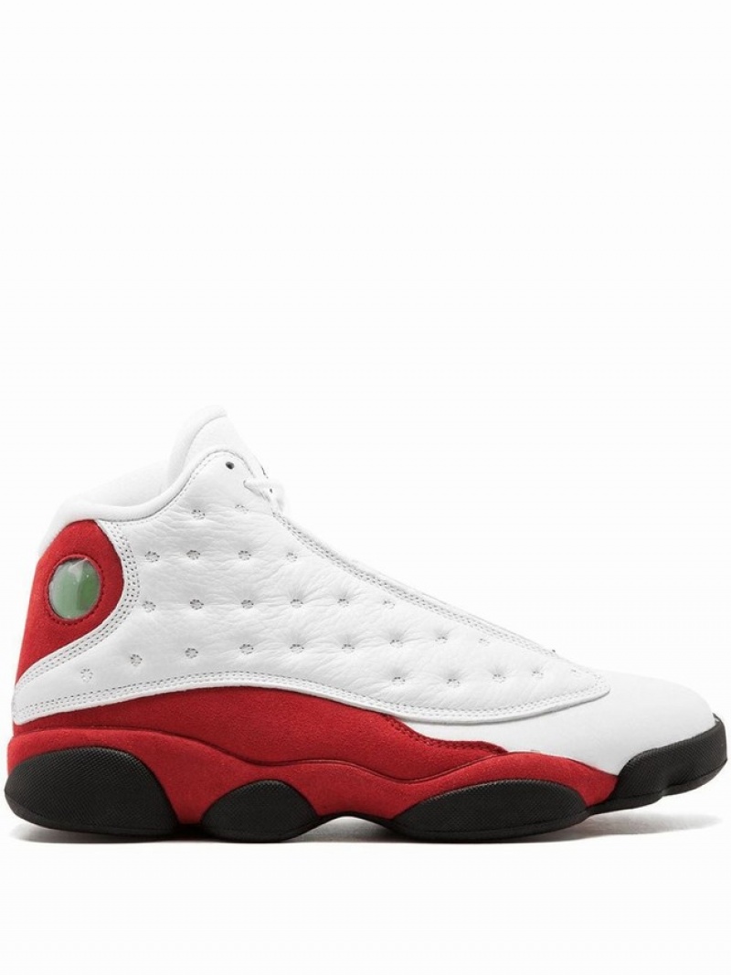 White / Red Women\'s Nike Retro Chicago Air Jordan 13 | JGTOCF-174