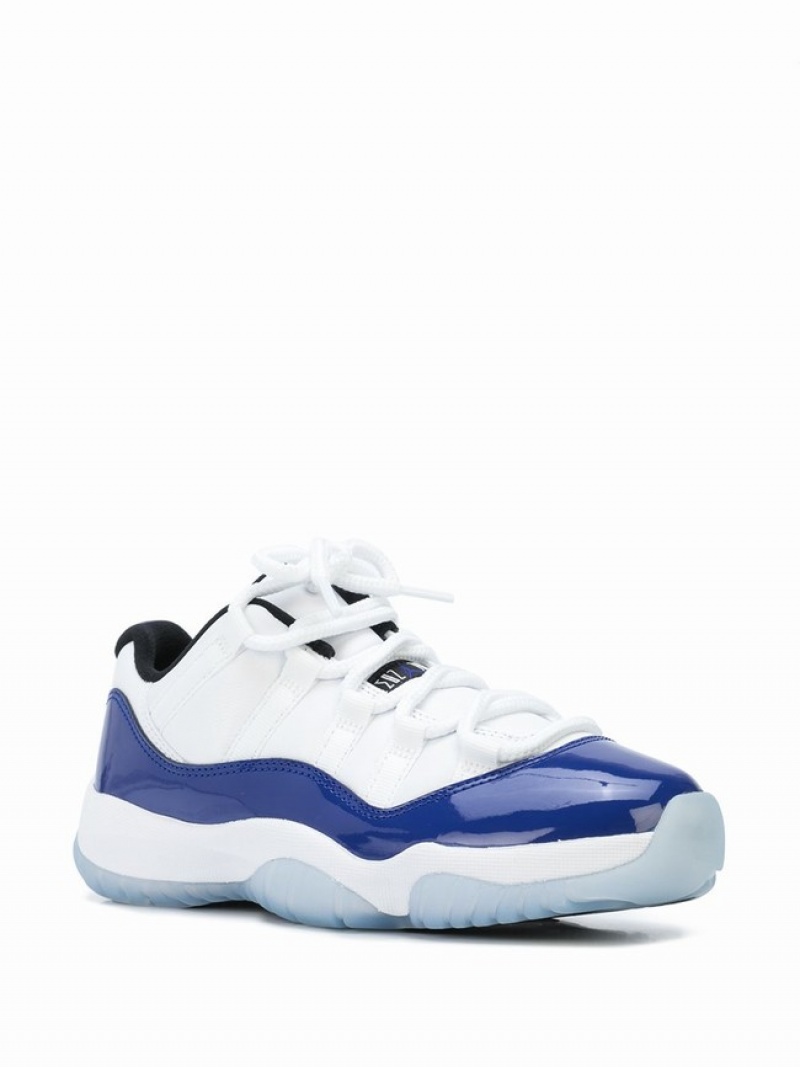 White / Royal / Blue / Black Women's Nike Low Concord Sketch Air Jordan 11 | FVHKMU-186