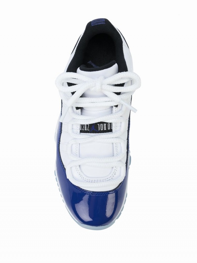 White / Royal / Blue / Black Women's Nike Low Concord Sketch Air Jordan 11 | FVHKMU-186