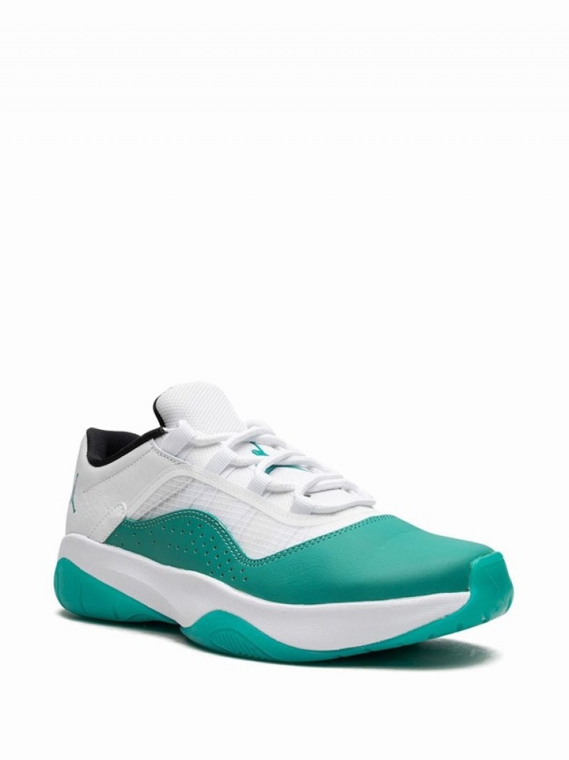 White / Turquoise / Green Women's Nike CMFT Low Emerald Air Jordan 11 | VLNRFQ-438