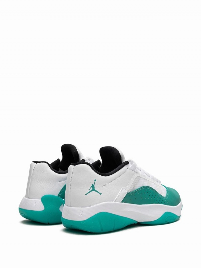 White / Turquoise / Green Women's Nike CMFT Low Emerald Air Jordan 11 | VLNRFQ-438