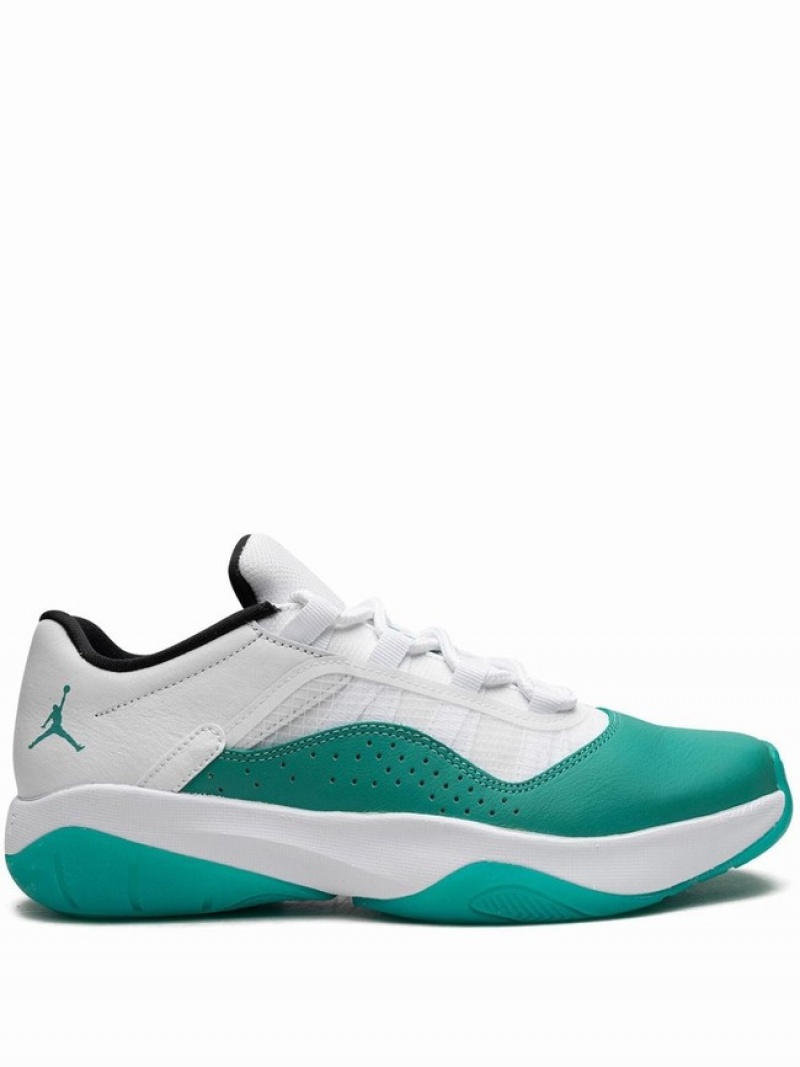 White / Turquoise / Green Women\'s Nike CMFT Low Emerald Air Jordan 11 | VLNRFQ-438