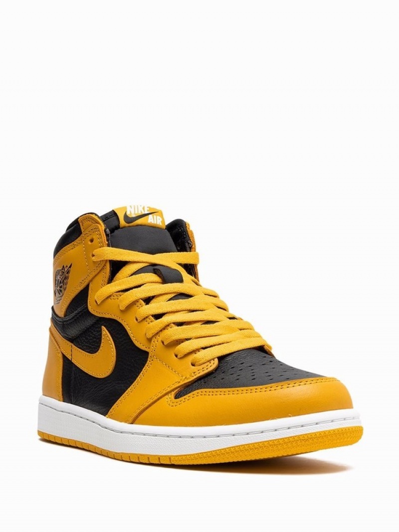 Yellow / Black Men's Nike High OG Pollen Air Jordan 1 | QKMFTD-198