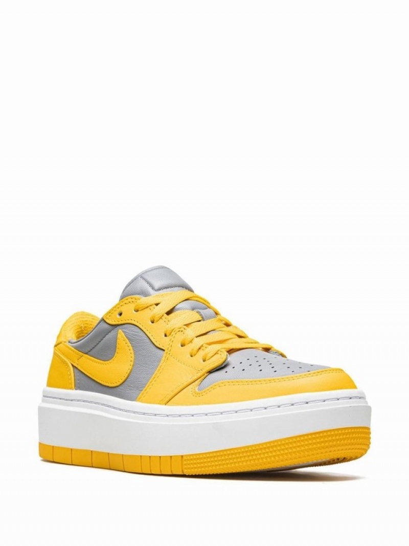 Yellow / Grey Women's Nike Low Elevate Varsity Maize Air Jordan 1 | LKBAHQ-469